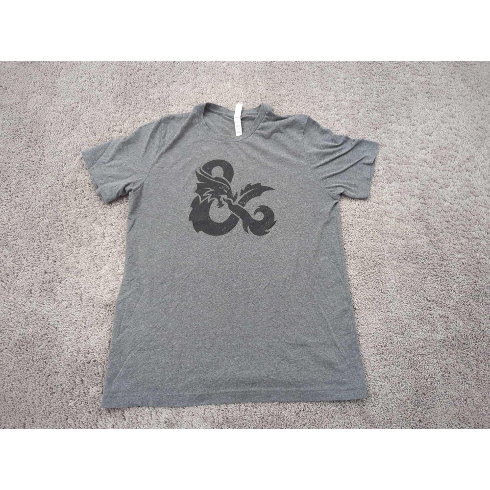 Dungeons & Dragons T Shirt Mens Large Gray Short Sleeve Bella+Canvas Board Game